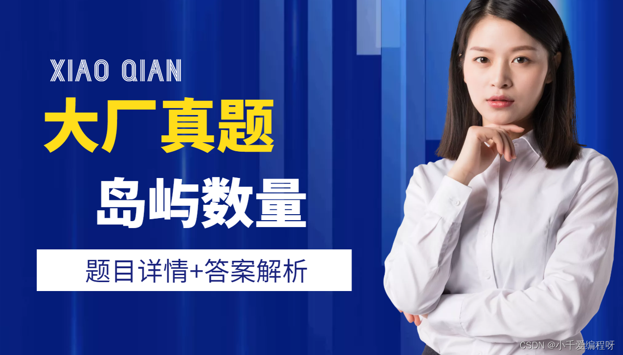 【大厂高频真题100题】《岛屿数量》 真题练习第12题 持续更新~